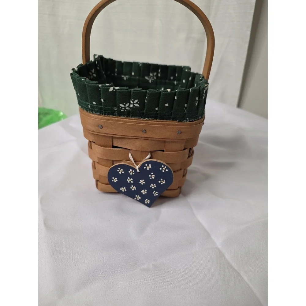Longaberger Hostess Only Chives Booking Basket+Protector+Liner Retired Vintage